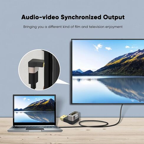 2-Pack HDMI 2.1 وصلة توصيل محول لـ 8K60 هرتز HDTV عالي الوضوح، موسع مستقيم لأعلى ولأسفل، متوافق مع الكمبيوتر المحمول، الكمبيوتر الشخصي، الشاشة، أنثى إلى أنثى in Kuwait