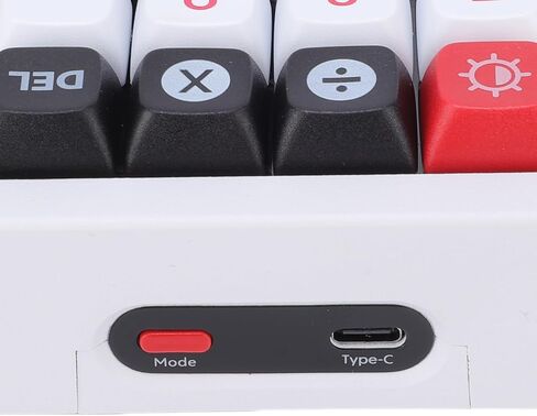 لوحة مفاتيح رقمية ميكانيكية قابلة للتبديل السريع مع 19 مفتاحًا قابلاً للبرمجة، وإضاءة خلفية RGB، ومفاتيح حمراء خطية، وسلك USB، و12 وضعًا للإضاءة، ومفتاح كامل قابل للتبديل السريع (أبيض) in Saudi Arabia