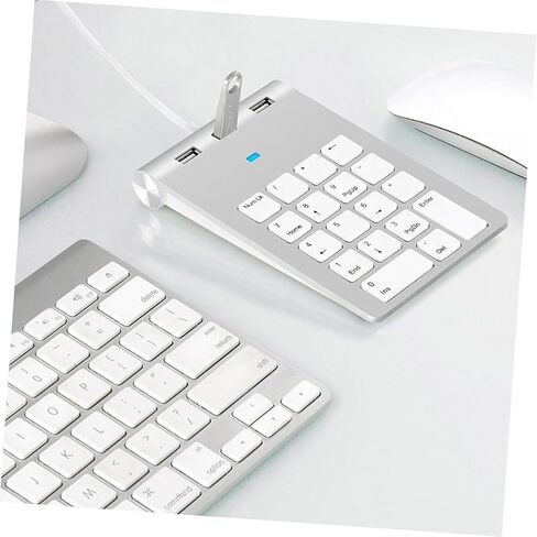 لوحة مفاتيح رقمية ميكانيكية مع محور منافذ USB لوحة مفاتيح USB فضية متوافقة مع أجهزة الكمبيوتر التي تعمل بنظام Windows وأجهزة الكمبيوتر المكتبية لوحة رقمية خفيفة الوزن مصنوعة من سبائك الزنك لإدخال البيانات والاستخدام المالي in Kuwait