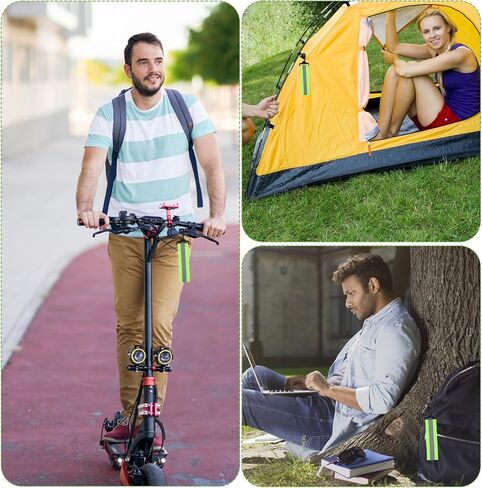 Reflective Straps, 6 PCS Glow in The Dark Keychain Backpack Reflector Straps Green Reflective Backpack Tags Bicycle Reflectives Pendant Safety Night Reflector Gear for Clothes Cycling Running Camping in Saudi Arabia