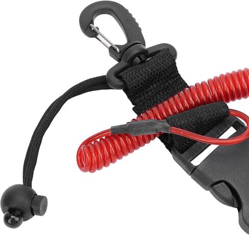 Walfront Scuba Diving Lanyard، حبل ملفوف من الفولاذ المقاوم للصدأ، مرفق آمن لمعدات الكاميرا، للتصوير الفوتوغرافي تحت الماء والمغامرات الخارجية in Kuwait