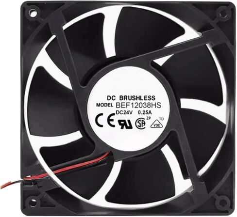 BEF12038HS DC 24V 0.25A 120x120x38mm مروحة تبريد خادم 2 سلك in Saudi Arabia