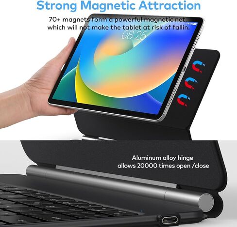 for Samsung Galaxy Tab S11 Keyboard Case 11'' Magic-Style Cantilever Magnetic Levitating Stand, 3-Level 7-Color Backlit, PC-Like Experience with AI Key, Book Cover Keyboard with Trackpad in Saudi Arabia