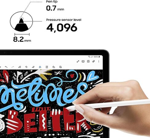 Galaxy Tab S9 FE S Pen Compatible with Samsung Galaxy Tab S9 FE Stylus Pen Replacement for Samsung Galaxy Tab S9 FE S Pen + Free 5 Tips, Gray in Kuwait