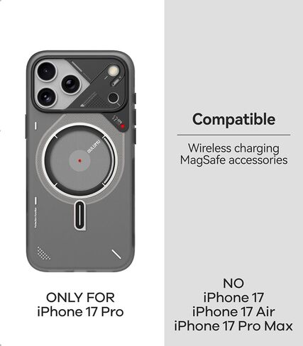 Aulumu A17 iPhone 17 Pro Max Magnetic Thermal Case | CoolHyper | with Camera Control | IMD Technology | Compatible with Magsafe | Touch Translucent White in Kuwait