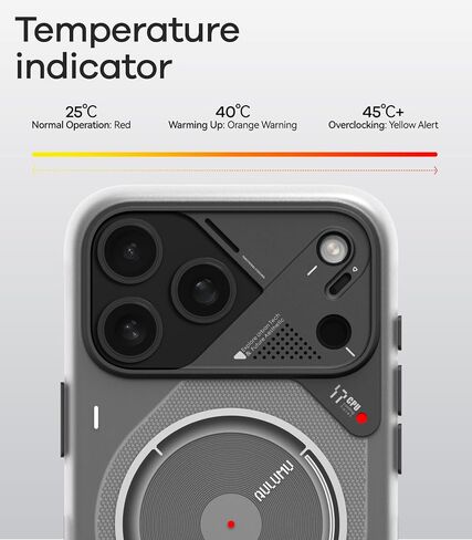 Aulumu A17 iPhone 17 Pro Max Magnetic Thermal Case | CoolHyper | with Camera Control | IMD Technology | Compatible with Magsafe | Touch Translucent White in Kuwait
