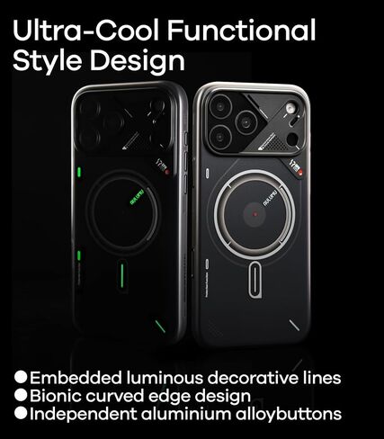 Aulumu A17 iPhone 17 Pro Max Magnetic Thermal Case | CoolHyper | with Camera Control | IMD Technology | Compatible with Magsafe | Touch Translucent White in Kuwait