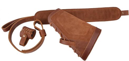 No Drill Leather Rifle Sling with Gun Buttstock for Lever Action .30-30 .30-06 .308 .357 .45-70 .22LR in Kuwait