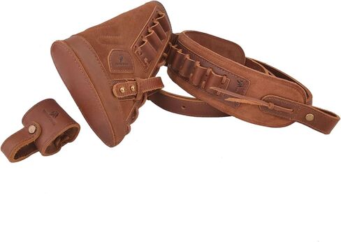No Drill Leather Rifle Sling with Gun Buttstock for Lever Action .30-30 .30-06 .308 .357 .45-70 .22LR in Kuwait