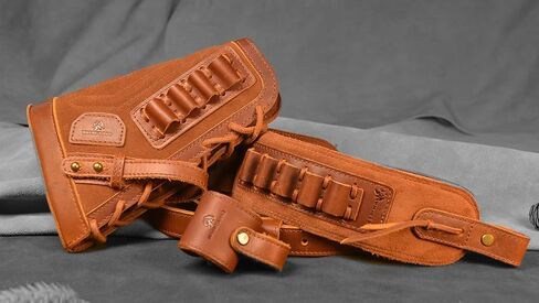 No Drill Leather Rifle Sling with Gun Buttstock for Lever Action .30-30 .30-06 .308 .357 .45-70 .22LR in Kuwait