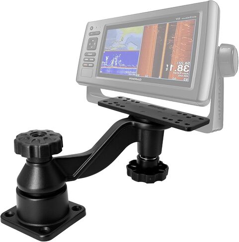 حامل Fishfinder من الألومنيوم عالي التحمل لشاشات مقاس 7-16 بوصة، مع ذراع معزز، متوافق مع Garmin، Lowrance، Humminbird، Raymarine in Saudi Arabia