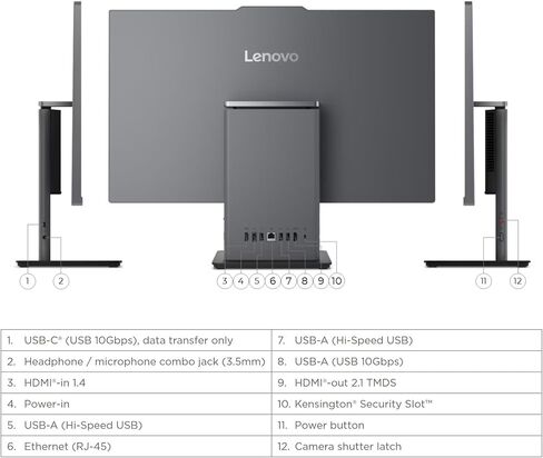 كمبيوتر مكتبي Lenovo ThinkCentre الكل في واحد، شاشة 24 بوصة FHD IPS، Intel Core i7-13620H، 32 جيجا DDR5، 1 تيرابايت SSD، Wi-Fi 6، HDMI، لوحة مفاتيح سلكية وماوس، Windows 11 Pro (متجدد) in Saudi Arabia