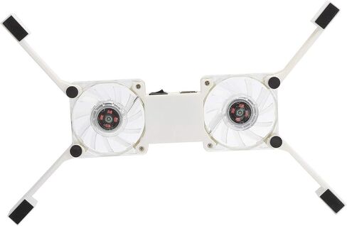 USB Cooling Pad, Laptop Cooling Stand with Fans and LED Blue Light, Simple Design, Safe Power Supply, Wide Application, Anti Skid Mount, Foldable Cooler (Red) in Saudi Arabia