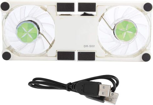 USB Cooling Pad, Laptop Cooling Stand with Fans and LED Blue Light, Simple Design, Safe Power Supply, Wide Application, Anti Skid Mount, Foldable Cooler (Red) in Saudi Arabia