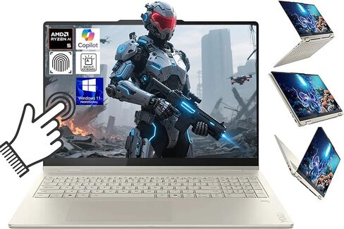 Lenovo Yoga 7 2-in-1 Laptop, 16" IPS Glass AMD Ryzen™ AI 5 340 Processor (2.00 GHz up to 4.80 GHz) 16 GB LPDDR5X-7500MT/s 1 TB SSD M.2 2242 PCIe Gen4 16" WUXGA (1920 x 1200) in Saudi Arabia