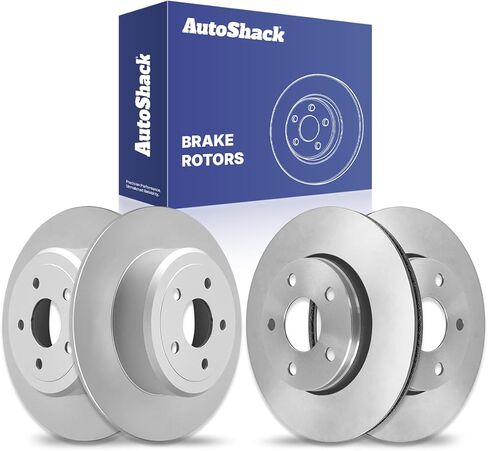 Autoshack Black Hat حفر ودوارات فرامل محفوفة بالفرامل الأمامية والخلفية مجموعة استبدال دوار الفرامل لعام 2008-2012 Jeep Liberty 2007-2011 Dodge Nitro 3.7L 4.0L V6 4WD RWD BRK030405053 in Saudi Arabia
