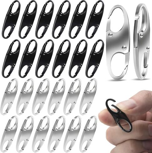 24 Pcs Zipper Clips Anti Theft Dual Opening Design Zipper Locks Small S Carabiner Clip Theft Clasp for Backpack Purse Luggage Suitcase in Saudi Arabia