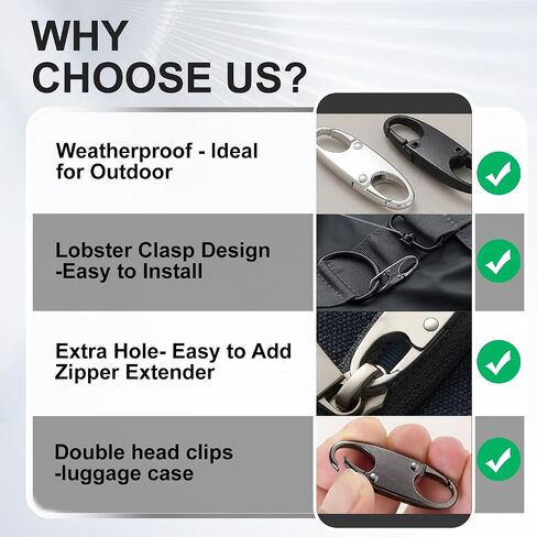 24 Pcs Zipper Clips Anti Theft Dual Opening Design Zipper Locks Small S Carabiner Clip Theft Clasp for Backpack Purse Luggage Suitcase in Saudi Arabia