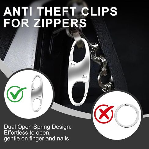 24 Pcs Zipper Clips Anti Theft Dual Opening Design Zipper Locks Small S Carabiner Clip Theft Clasp for Backpack Purse Luggage Suitcase in Saudi Arabia
