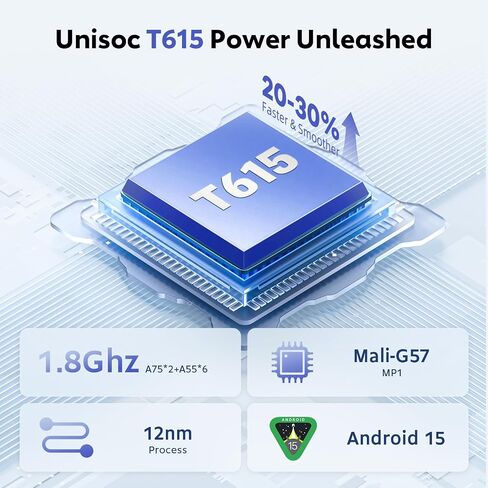 Android 15 Tablet 10 Inch Tablet, Octa-Core Tablets with keyboard, 24GB(8+16)RAM+128GB ROM+1TB, 1280x800 IPS Display, Widevine L1, GPS, 2.4G/5G WiFi, 5MP+8MP Camera, 6000mAh, Bluetooth 5.4, Gray in Saudi Arabia