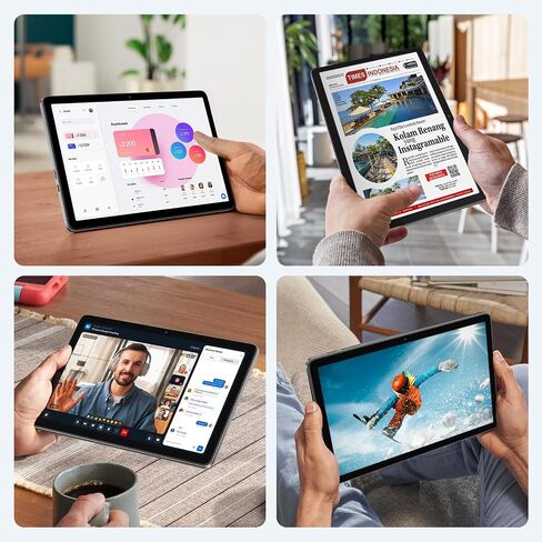 Android 15 Tablet 10 Inch Tablet, Octa-Core Tablets with keyboard, 24GB(8+16)RAM+128GB ROM+1TB, 1280x800 IPS Display, Widevine L1, GPS, 2.4G/5G WiFi, 5MP+8MP Camera, 6000mAh, Bluetooth 5.4, Gray in Saudi Arabia