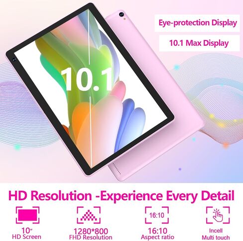 10 inch Android 15 Tablet, 8GB RAM 32GB ROM Powerful Quad-core CPU, 1280*800 Resolution Screen Tablet PC, 8MP Camera, 6000mAh Battery Computer, 2 in 1 Tablets with Keyboard, Case, Mouse, Stylus Laptop in Saudi Arabia