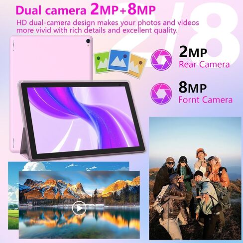 10 inch Android 15 Tablet, 8GB RAM 32GB ROM Powerful Quad-core CPU, 1280*800 Resolution Screen Tablet PC, 8MP Camera, 6000mAh Battery Computer, 2 in 1 Tablets with Keyboard, Case, Mouse, Stylus Laptop in Saudi Arabia