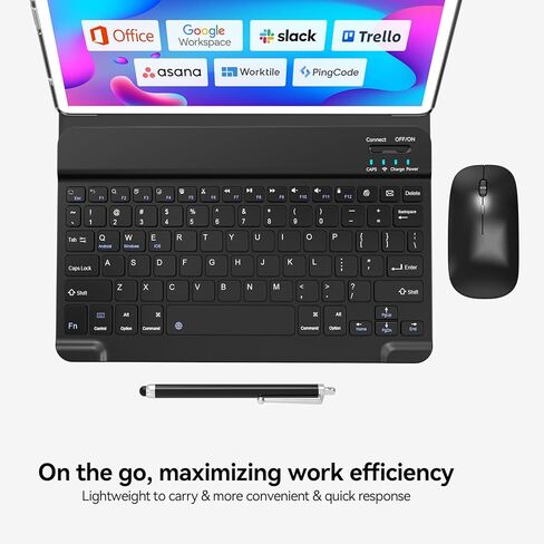 Tablet, 2025 Latest 10 inch Android 14 Tablet, MTK8183 Octa-Core, 16GB 128GB 1TB Expansion, 2.4/5G WiFi, 21MP Camera, Gemini AI 2.0, Tablets with Keyboard, Mouse, Case etc in Kuwait