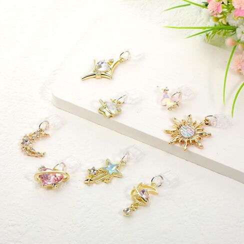 8Pcs Dust Plug Charms Star Sun Moon Butterfly Heart Design Type C Anti-Dust Cover Aesthetic Charging Ports Plug Protector Accessories Compatible with USB C Devices for Women Phone Reader Decor in Saudi Arabia