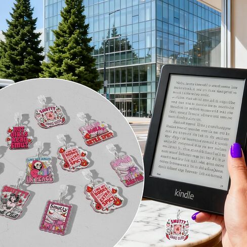 Bookish Dust Plug Charm - 6Pack Fantasy Book Lover Design Type C Dustplug Accessories for Kindle, Cute Aesthetic E-Reader&Phone Charging Port Cover, Gift for Women Men Booklovers in Saudi Arabia