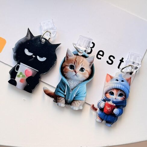 Cartoon Cat Series Type-C Dust Plug Pendant Decoration Phone Accessories for iPhone 16 15 Samsung USB C Dust Plug,Type A in Saudi Arabia