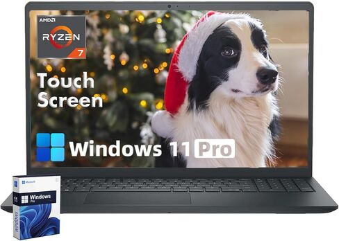 كمبيوتر محمول Dell Inspiron 15 3535 بشاشة تعمل باللمس، Windows 11 Pro، Copilot AI، AMD Ryzen 7 7730U، شاشة 15.6 بوصة FHD IPS (1920×1080)، ذاكرة وصول عشوائي 32 جيجابايت + 1 تيرابايت SSD، عمر بطارية طويل، رسومات AMD Radeon in Kuwait