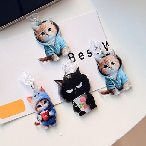Cartoon Cat Series Type-C Dust Plug Pendant Decoration Phone Accessories for iPhone 16 15 Samsung USB C Dust Plug,Type A in Saudi Arabia