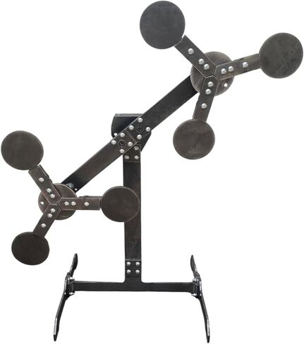 Magnum Target 3/8" AR500 Spinning Portable "بدون لحام" إعصار مزدوج - هدف إطلاق نار فولاذي تفاعلي من نوع نجمة تكساس مع مجاذيف 6 بوصات in Saudi Arabia