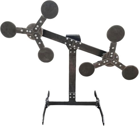Magnum Target 3/8" AR500 Spinning Portable "بدون لحام" إعصار مزدوج - هدف إطلاق نار فولاذي تفاعلي من نوع نجمة تكساس مع مجاذيف 6 بوصات in Saudi Arabia