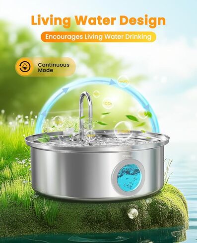 مضخة مياه مطورة من oneisall لنافورة مياه الكلاب المصنوعة من الفولاذ المقاوم للصدأ للكلاب الكبيرة in Kuwait