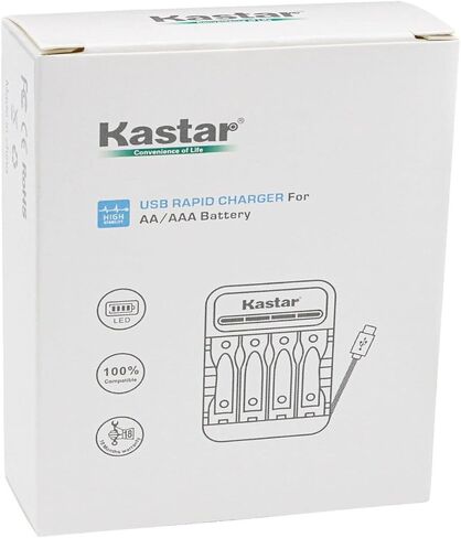 Kastar 8-Pack Battery and CMH4 Smart USB Charger Compatible with Panasonic KX-TG9348 KX-TG9348T KX-TG9361 KX-TG9361B KX-TG9371 KX-TG9371B KX-TG9372 KX-TG9372B KX-TG9381 KX-TG9381T KX-TG9382 in Saudi Arabia