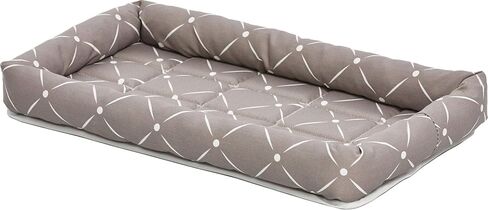 MidWest Homes for Pets 40224-BLD Quiet Time Couture Ashton Bolster Pet Bed, Small Dog/24, Blue & White Diamond Pattern in Kuwait
