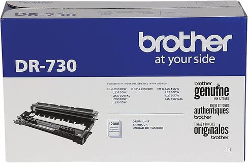 وحدة أسطوانة Brother الأصلية، DR730، تكامل سلس، تنتج ما يصل إلى 12000 صفحة، أسود (-وحدة أسطوانة، وليس حبر) in Kuwait
