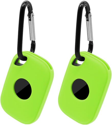 Silicone Case for Tile Pro 2024 Bluetooth Tracker with Carabiner, Anti Lost Waterproof Dog Collar Holder Soft Secure Protective Cover Finder for Keys, Bags, Pet Collar Tag, 2 Pack (Red) in Saudi Arabia