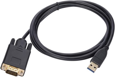 1.8m USB 3.0 to VGA Male Cable Converter Adapter 1080P USB3.0 Male to VGA Male for Laptop UHD External Video Projector in Saudi Arabia