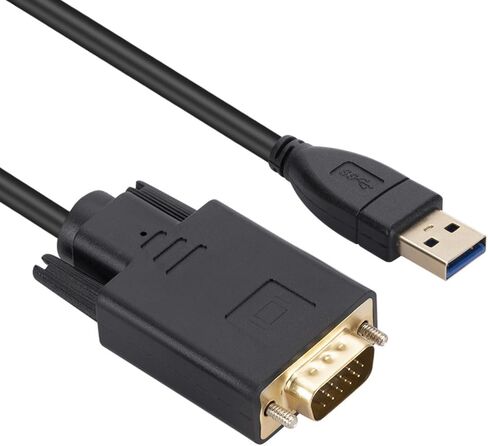 1.8m USB 3.0 to VGA Male Cable Converter Adapter 1080P USB3.0 Male to VGA Male for Laptop UHD External Video Projector in Saudi Arabia