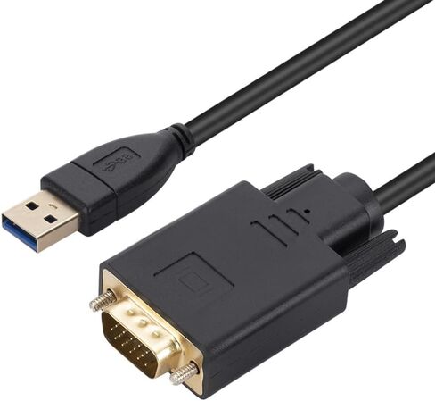 1.8m USB 3.0 to VGA Male Cable Converter Adapter 1080P USB3.0 Male to VGA Male for Laptop UHD External Video Projector in Saudi Arabia