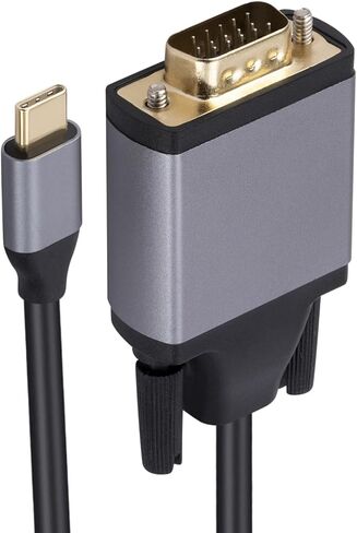 نوع C إلى VGA محول الحبل تمديد شاشات العرض شاشة USB3.1 10Gbps نقل USB C إلى VGA الحبل محول عالي الوضوح in Kuwait