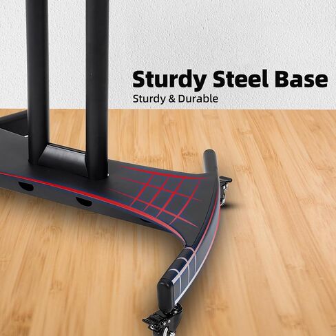 Rolling TV Stand，Mobile TV Cart with Adjustable Shelf，Portable Mobile TV Stand for 32-75 Inch TVs，132 LBS Weight Capacity， Suitable for Living Room/Bedroom/Office in Saudi Arabia