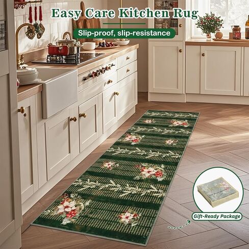 nesrt Christmas Area Rugs 5x7Ft Washable, Soft Xmas Tree Living Room Bedroom Rug, Low Pile Non Shedding Nursery Throw Carpet for Dining Room Kitchen Kids Playroom Holiday Winter Decor (Blue) in Saudi Arabia