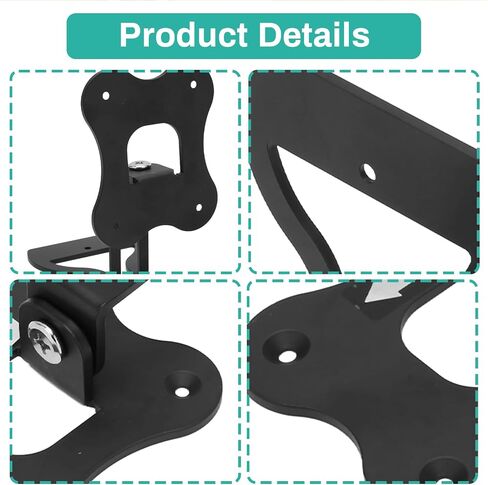Speaker Wall Mount Bracket, Rotatable Stable Thicken Metal Space Saving Speaker Accessory for (Black and White) (White) in Saudi Arabia