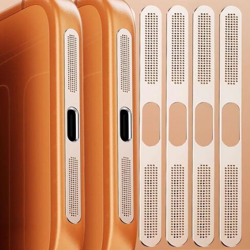 4Pcs Metal Phone Charging Port Dustproof Net Sticker Self-Adhesive Phone Speaker Anti-Scratch Protective Cover for iPhone 17 (17pro,4.5cm) in Saudi Arabia