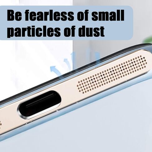 4Pcs Metal Phone Charging Port Dustproof Net Sticker Self-Adhesive Phone Speaker Anti-Scratch Protective Cover for iPhone 17 (17pro,4.5cm) in Saudi Arabia