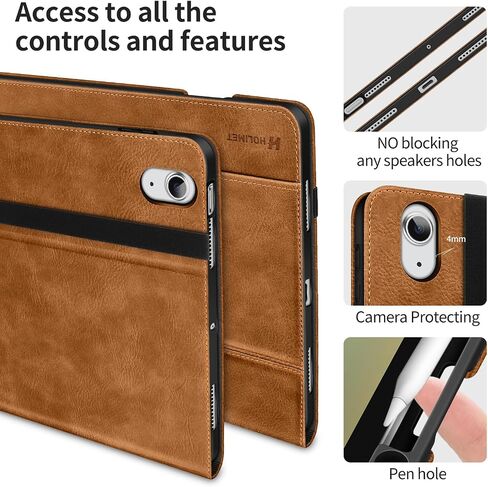 H HOLIMET Case for iPad Air 11 Inch M3/M2 (2025/2024)/iPad Air 4th/5th Generation 10.9 Inch 2022/2020 with Pencil Holder Soft Back Shockproof Protective Vegan Leather in Saudi Arabia
